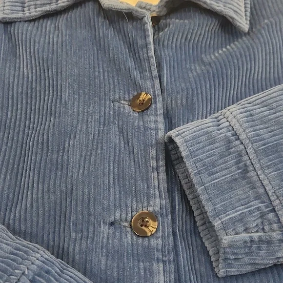 Blair Blue Corduroy Teddy Jacket. Vintage 90's. Size L - Picture 4 of 8